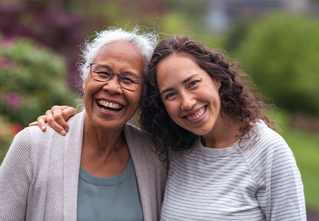 mother and daughter smiling after seeing cardiologist in Fairfax